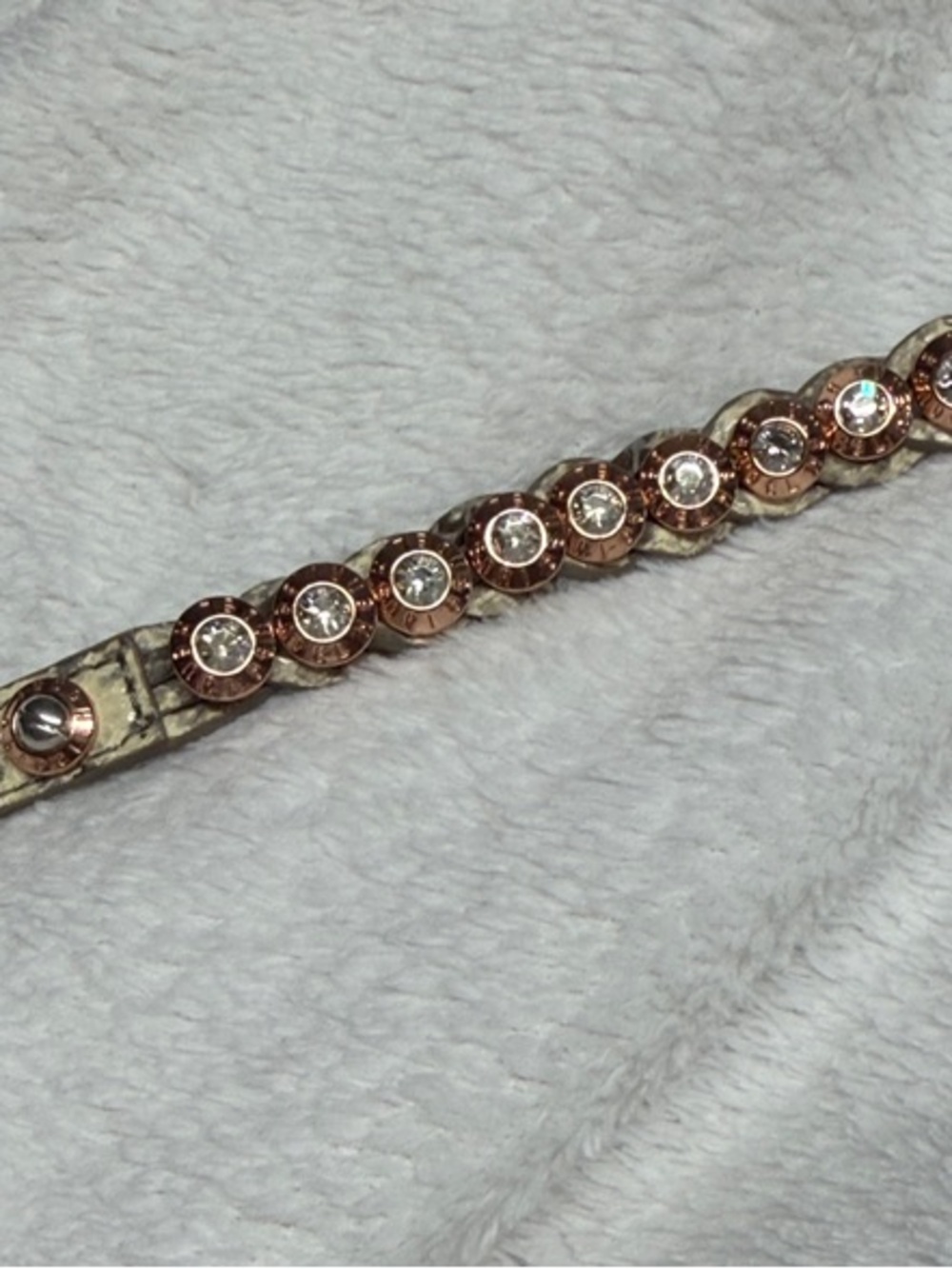 Henri Bendel leather Crystal Accent Rose Gold Bracelet - Women Accessories